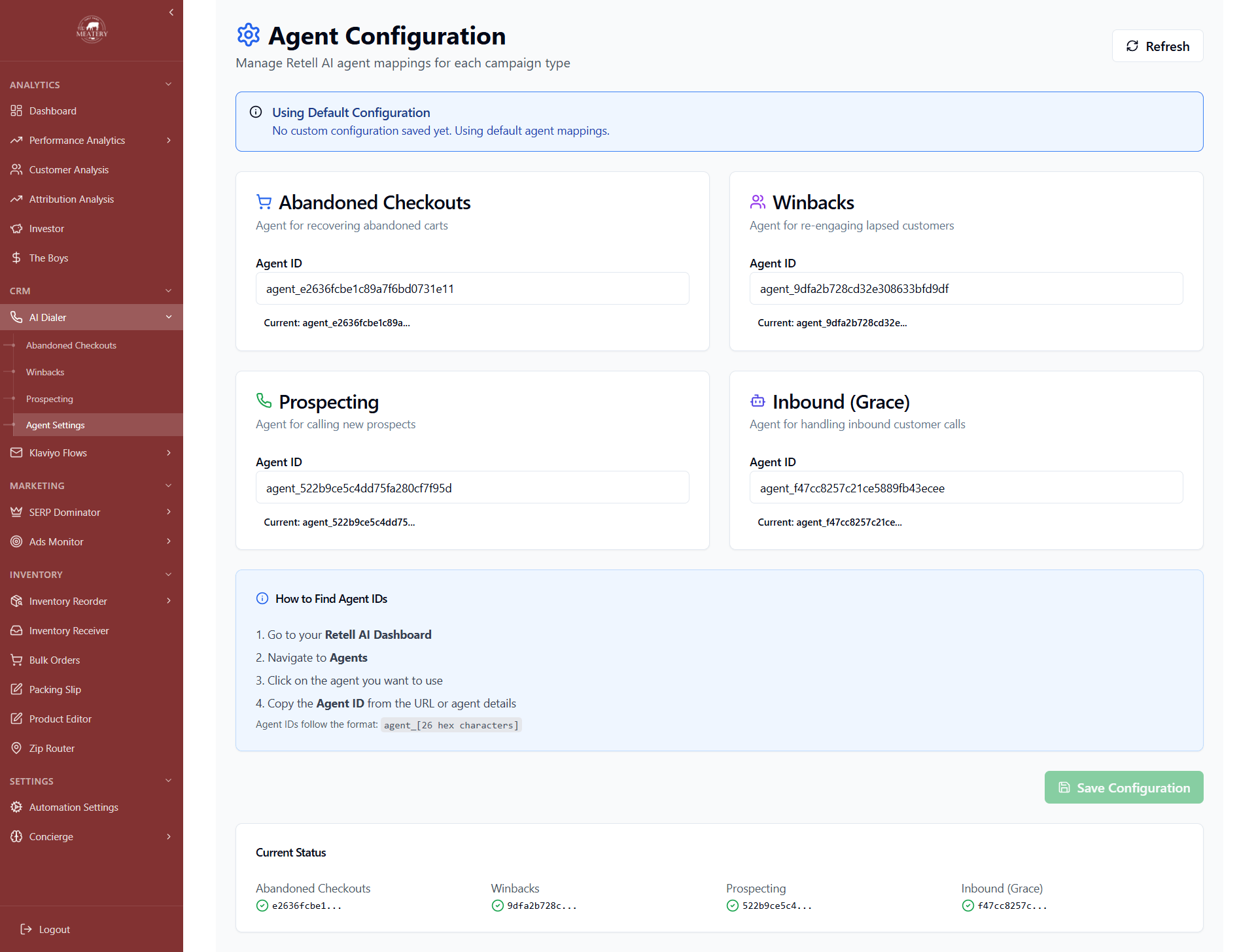 The Meatery - CRM Reports